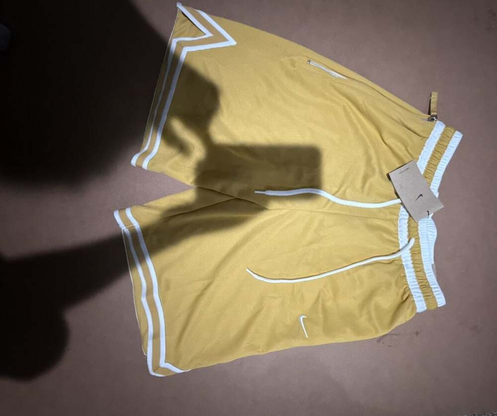 Nike Fly Crossover Basketball Shorts Size S Yellow White